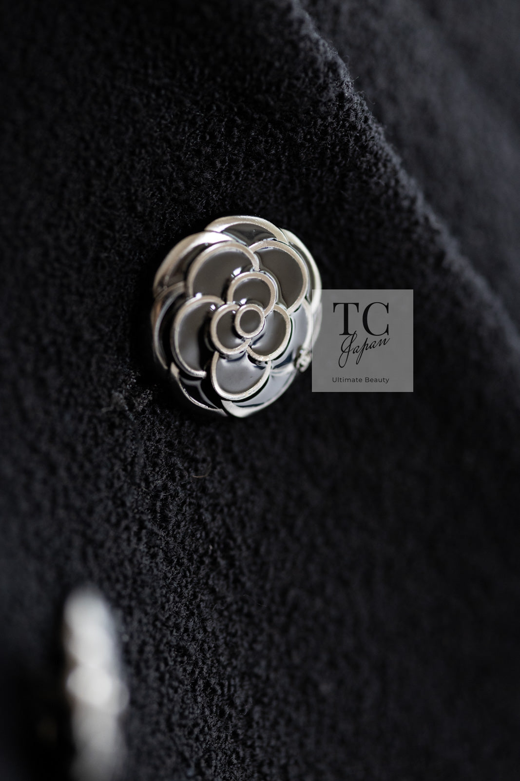 CHANEL 15A Black Wool Patent Leather Collar Jacket 36 38 シャネル ブラック ウール パテント レザー 襟 女優 パク シネ着 ジャケット 即発