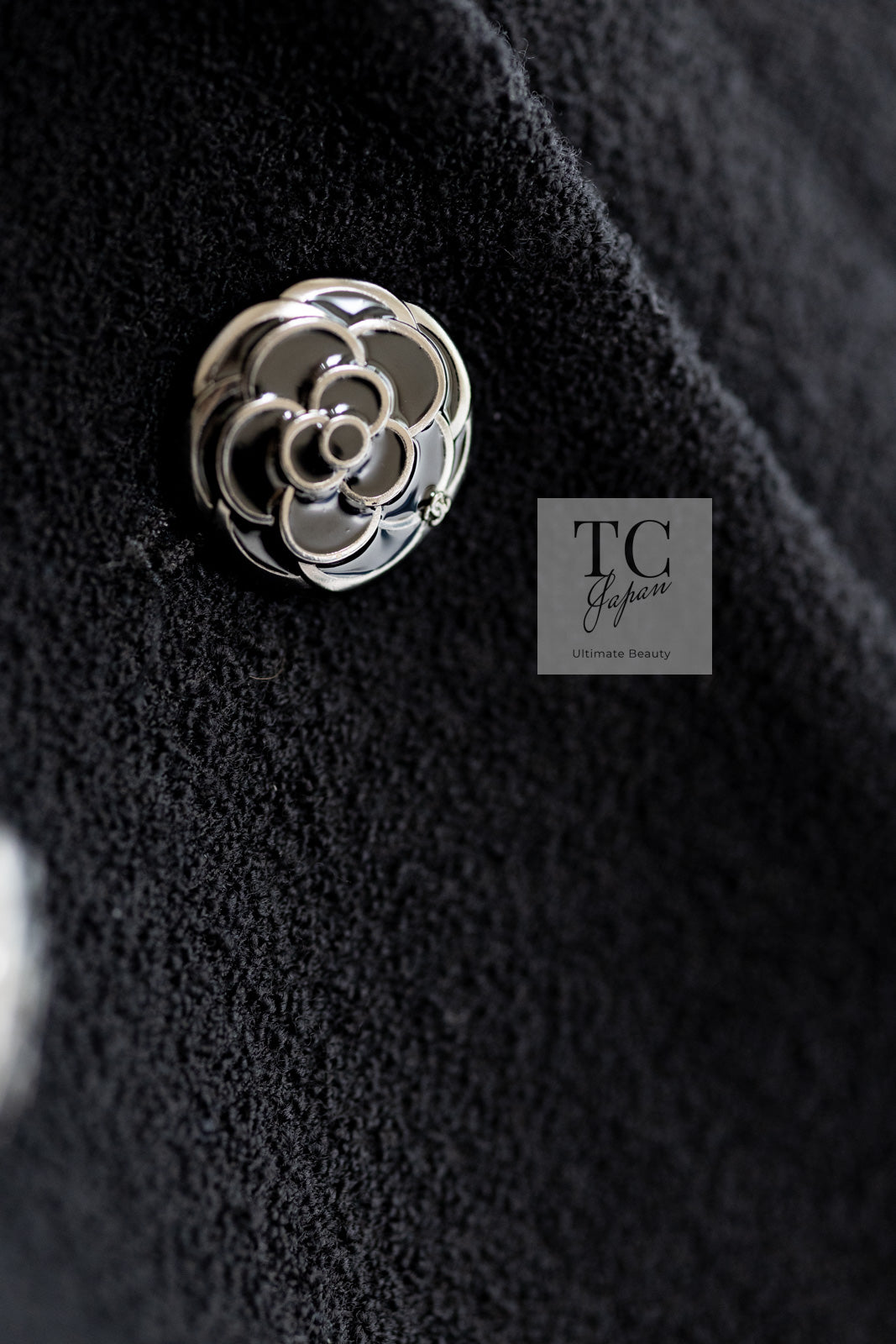 CHANEL 15A Black Wool Patent Leather Collar Jacket 36 38 シャネル ブラック ウール パテント レザー 襟 女優 パク シネ着 ジャケット 即発