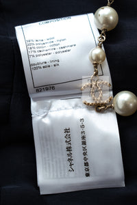 CHANEL 15A Black Wool Patent Leather Collar Jacket 36 38 シャネル ブラック ウール パテント レザー 襟 女優 パク シネ着 ジャケット 即発