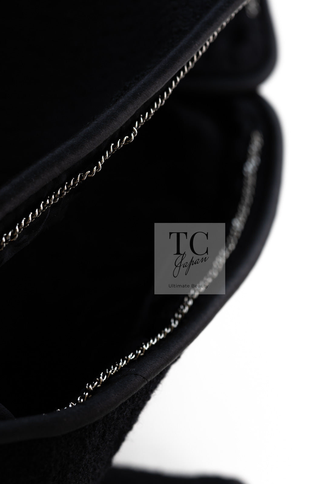 CHANEL 15B Black Wool Piping Collarless Jacket 34 36 38 シャネル ブラック ウール パイピング ノーカラー ジャケット 即発