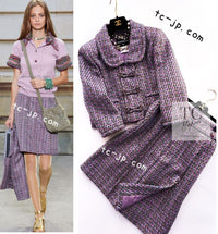 CHANEL 15S Amethyst Purple Multicolor Jacket 40 シャネル アメジスト パープル ピンク マルチカラー ジャケット 即発