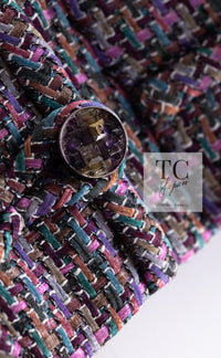 CHANEL 15S Amethyst Purple Multicolor Jacket 40 シャネル アメジスト パープル ピンク マルチカラー ジャケット 即発