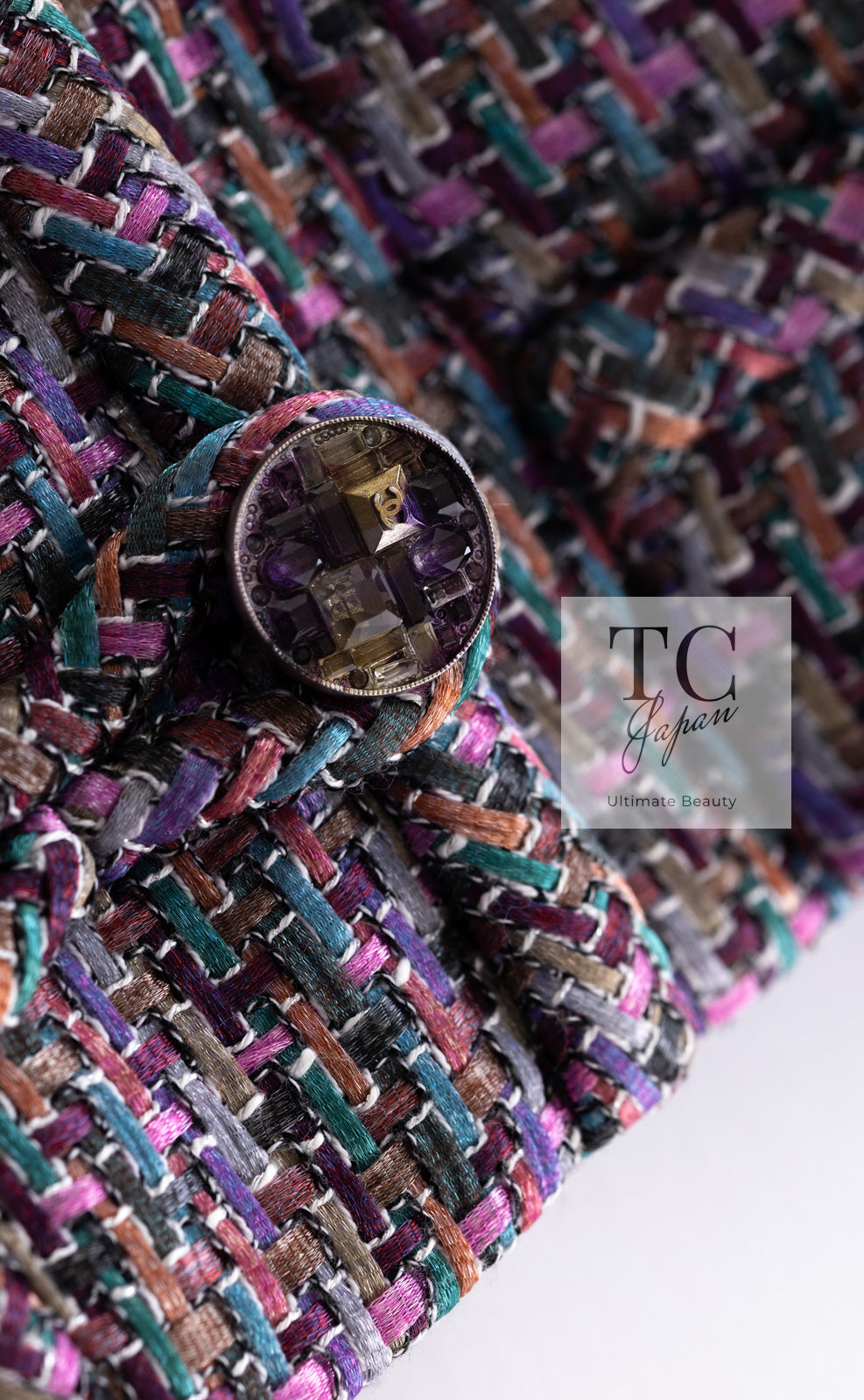 CHANEL 15S Amethyst Purple Multicolor Jacket 40 シャネル アメジスト パープル ピンク マルチカラー ジャケット 即発