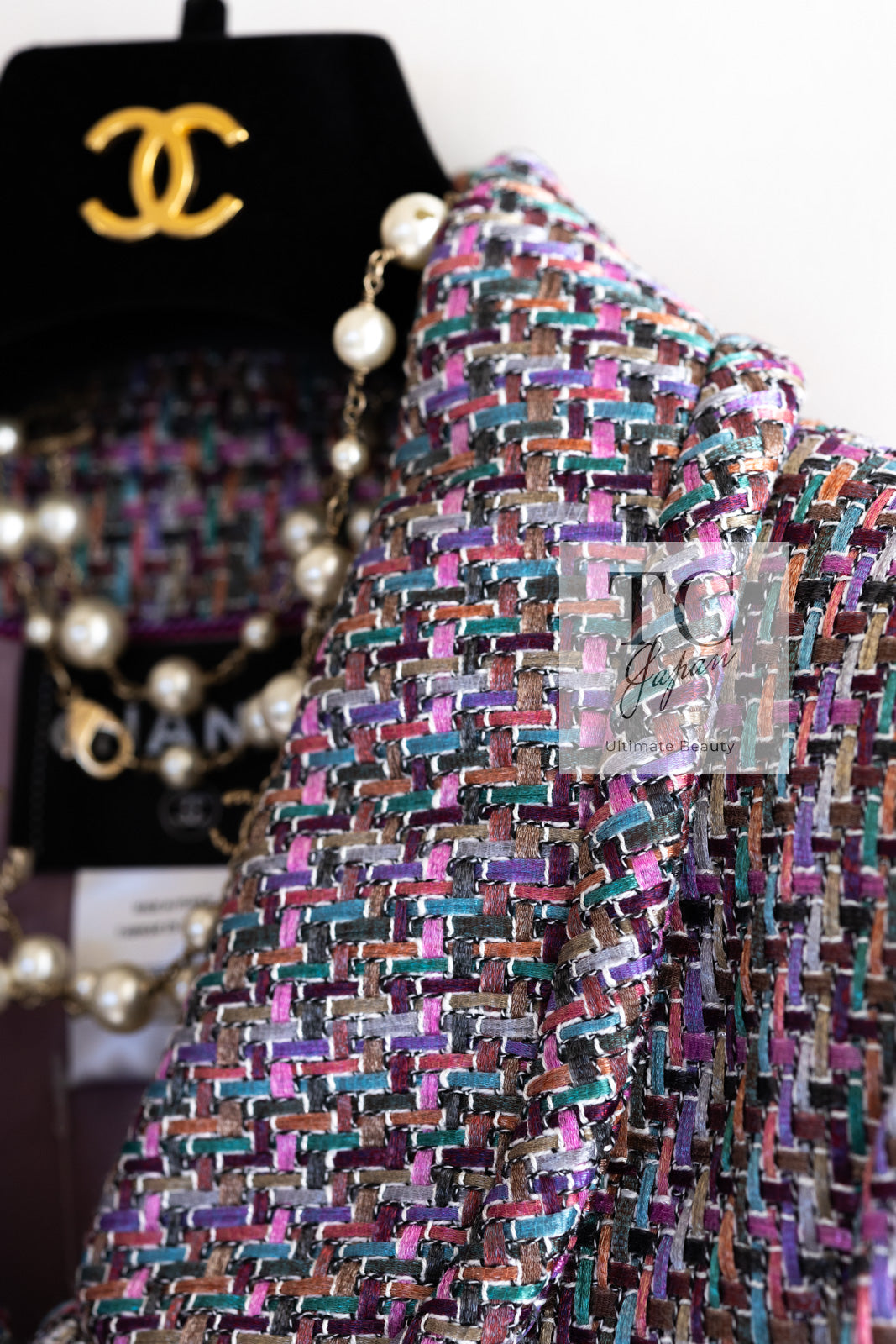 CHANEL 15S Amethyst Purple Multicolor Jacket 40 シャネル アメジスト パープル ピンク マルチカラー ジャケット 即発