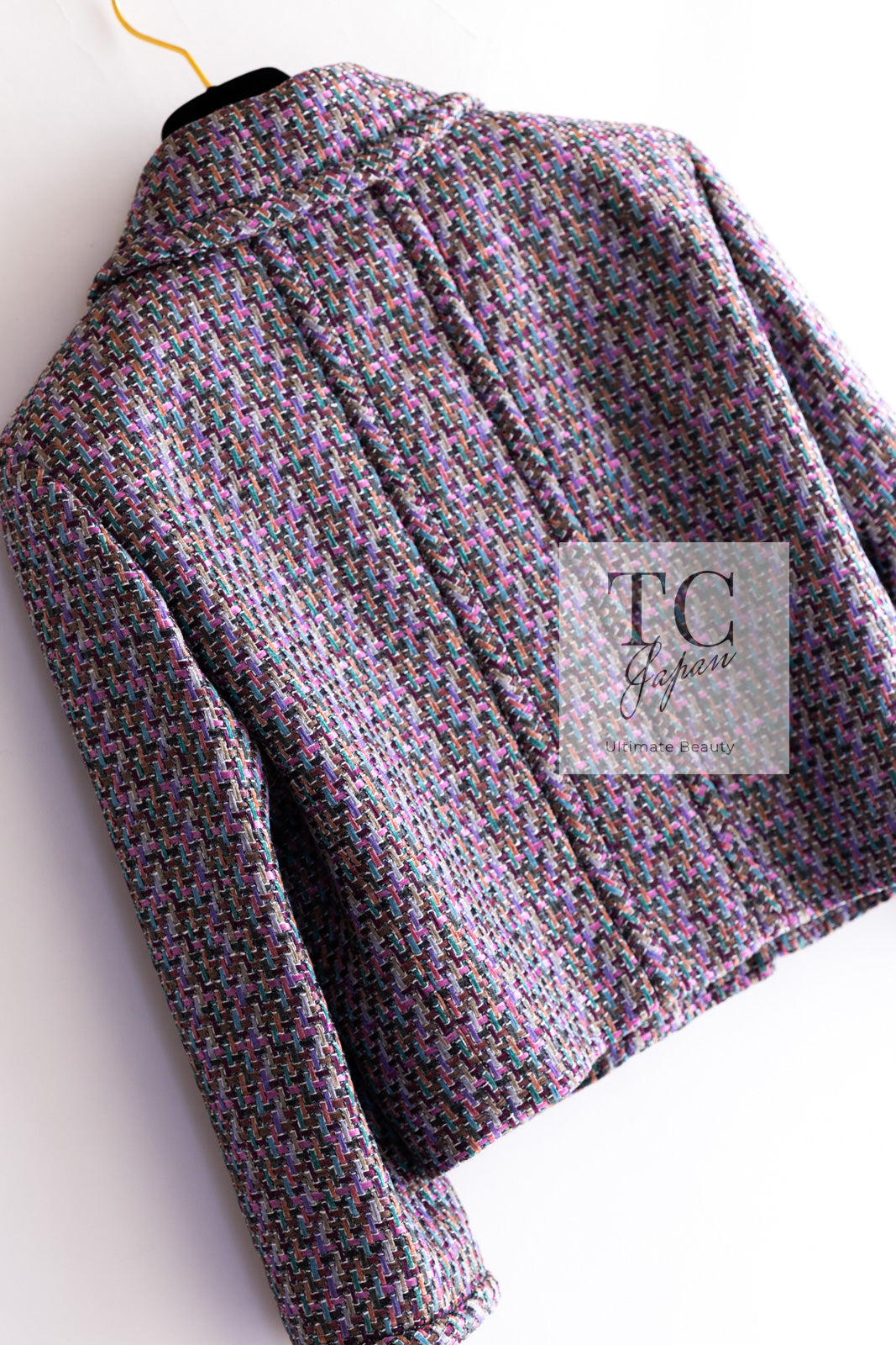 CHANEL 15S Amethyst Purple Multicolor Jacket 40 シャネル アメジスト パープル ピンク マルチカラー ジャケット 即発