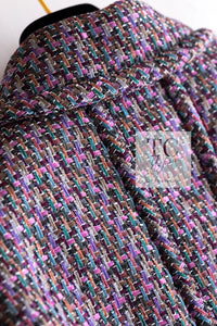 CHANEL 15S Amethyst Purple Multicolor Jacket 40 シャネル アメジスト パープル ピンク マルチカラー ジャケット 即発