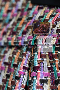 CHANEL 15S Amethyst Purple Multicolor Jacket 40 シャネル アメジスト パープル ピンク マルチカラー ジャケット 即発