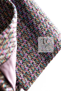 CHANEL 15S Amethyst Purple Multicolor Jacket 40 シャネル アメジスト パープル ピンク マルチカラー ジャケット 即発