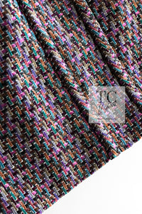 CHANEL 15S Amethyst Purple Multicolor Jacket 40 シャネル アメジスト パープル ピンク マルチカラー ジャケット 即発