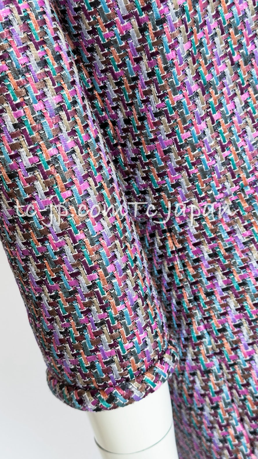 CHANEL 15S Amethyst Purple Multicolor Jacket 40 シャネル アメジスト パープル ピンク マルチカラー ジャケット 即発