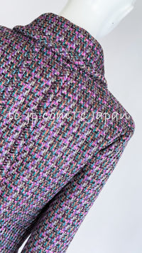 CHANEL 15S Amethyst Purple Multicolor Jacket 40 シャネル アメジスト パープル ピンク マルチカラー ジャケット 即発