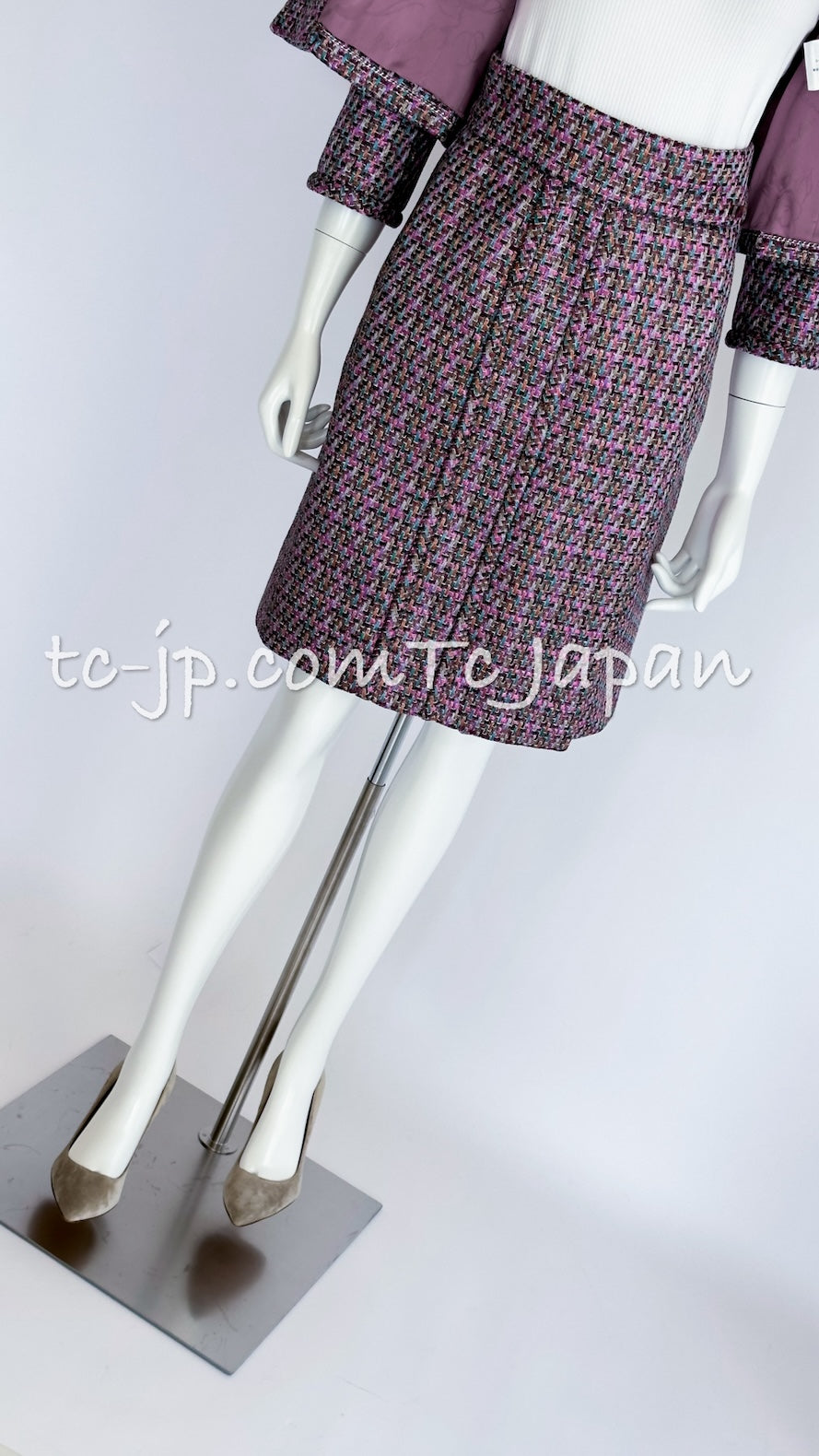 CHANEL 15S Amethyst Purple Multicolor Jacket 40 シャネル アメジスト パープル ピンク マルチカラー ジャケット 即発