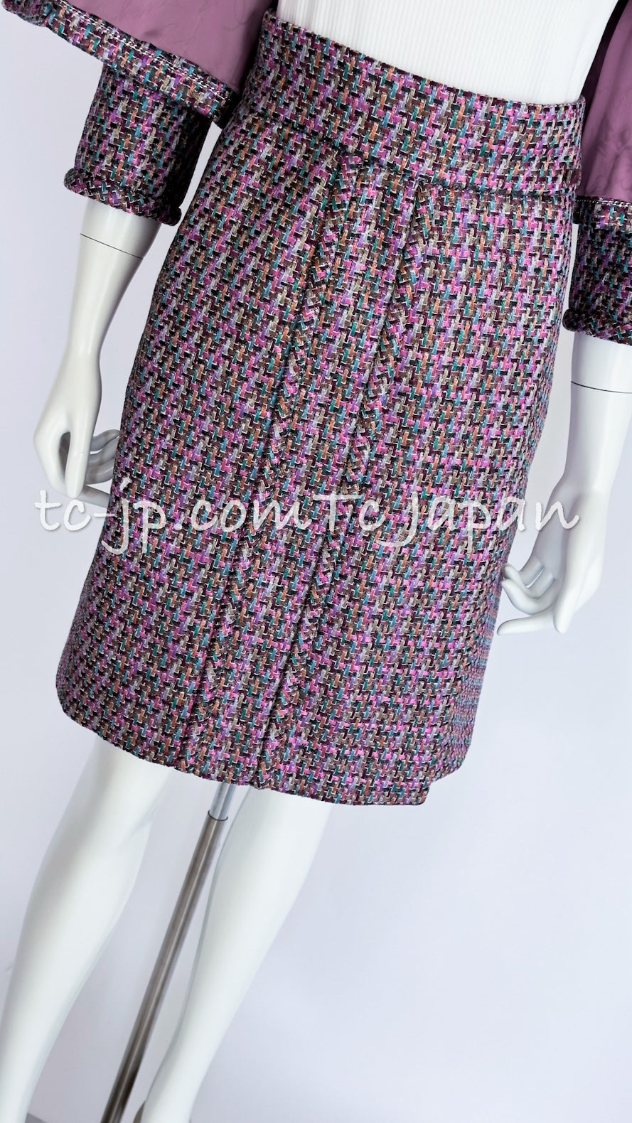 CHANEL 15S Amethyst Purple Multicolor Jacket 40 シャネル アメジスト パープル ピンク マルチカラー ジャケット 即発