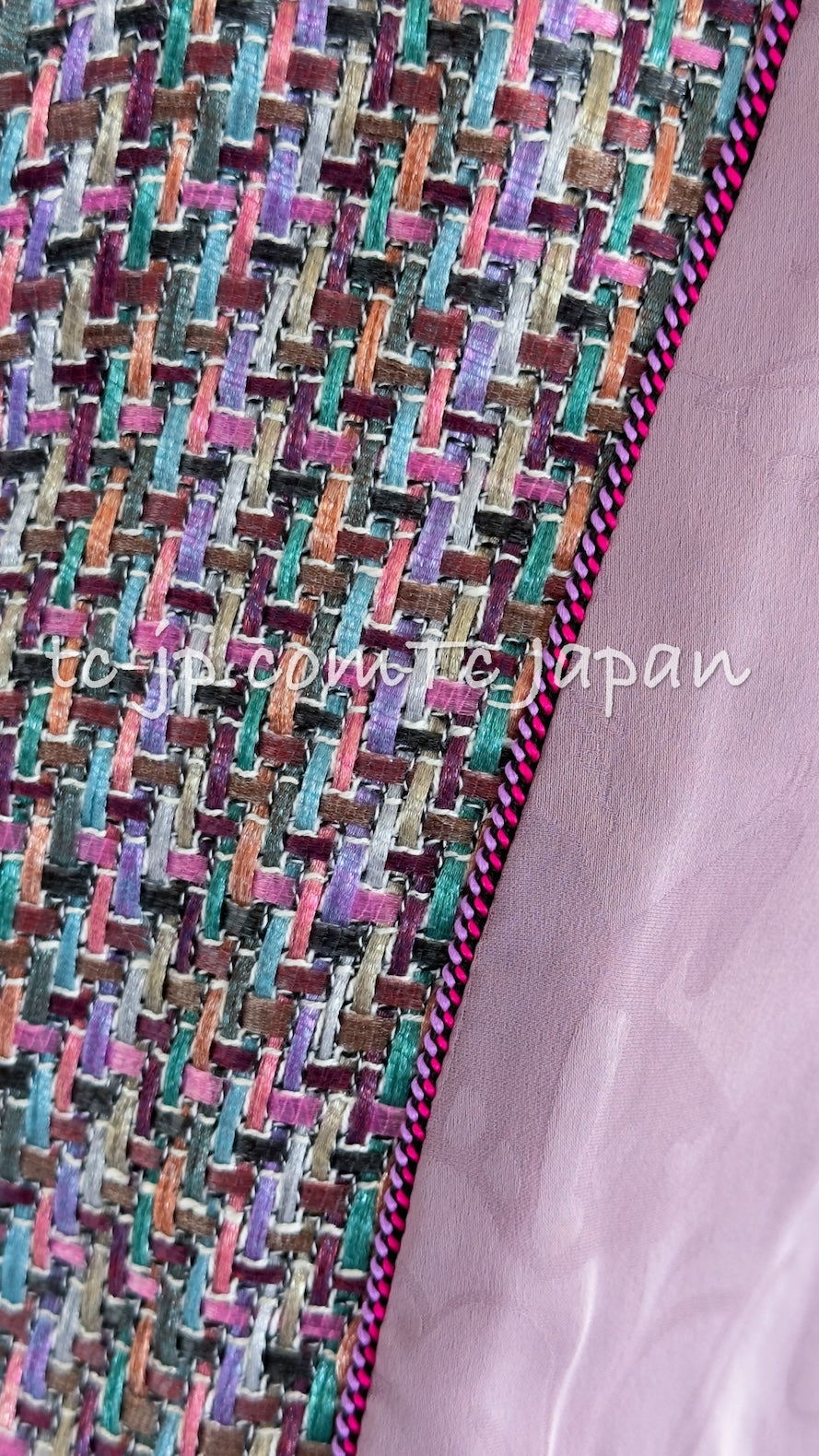 CHANEL 15S Amethyst Purple Multicolor Jacket 40 シャネル アメジスト パープル ピンク マルチカラー ジャケット 即発