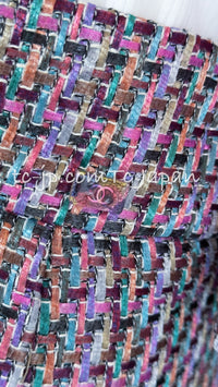 CHANEL 15S Amethyst Purple Multicolor Jacket 40 シャネル アメジスト パープル ピンク マルチカラー ジャケット 即発