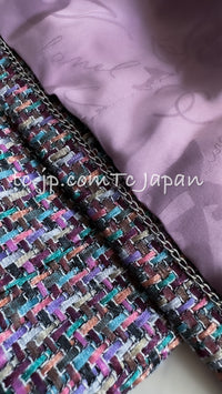 CHANEL 15S Amethyst Purple Multicolor Jacket 40 シャネル アメジスト パープル ピンク マルチカラー ジャケット 即発