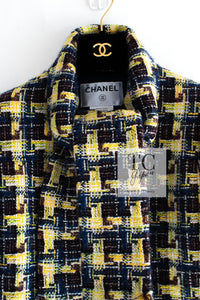 CHANEL 04A Yellow Wool Cotton Tweed Jacket 36 シャネル イエロー ウール コットン ツイード ジャケット 即発