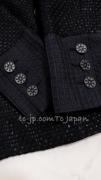 CHANEL 16C Black Cotton Double Jacket Coat 40 42 シャネル ブラック コットン ダブル ジャケット コート 即発