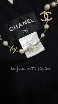 CHANEL 16C Black Cotton Double Jacket Coat 40 42 シャネル ブラック コットン ダブル ジャケット コート 即発