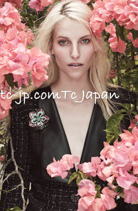 CHANEL 16C Black Cotton Double Jacket Coat 40 42 シャネル ブラック コットン ダブル ジャケット コート 即発