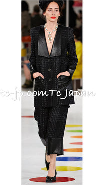 CHANEL 16C Black Cotton Double Jacket Coat 40 42 シャネル ブラック コットン ダブル ジャケット コート 即発