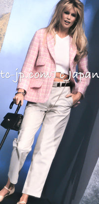 CHANEL 96S Vintage Green Ivory Wool Vest Jacket 38 40 シャネル ヴィンテージ グリーン アイボリー スーパーモデル ウール ベスト ジャケット 即発