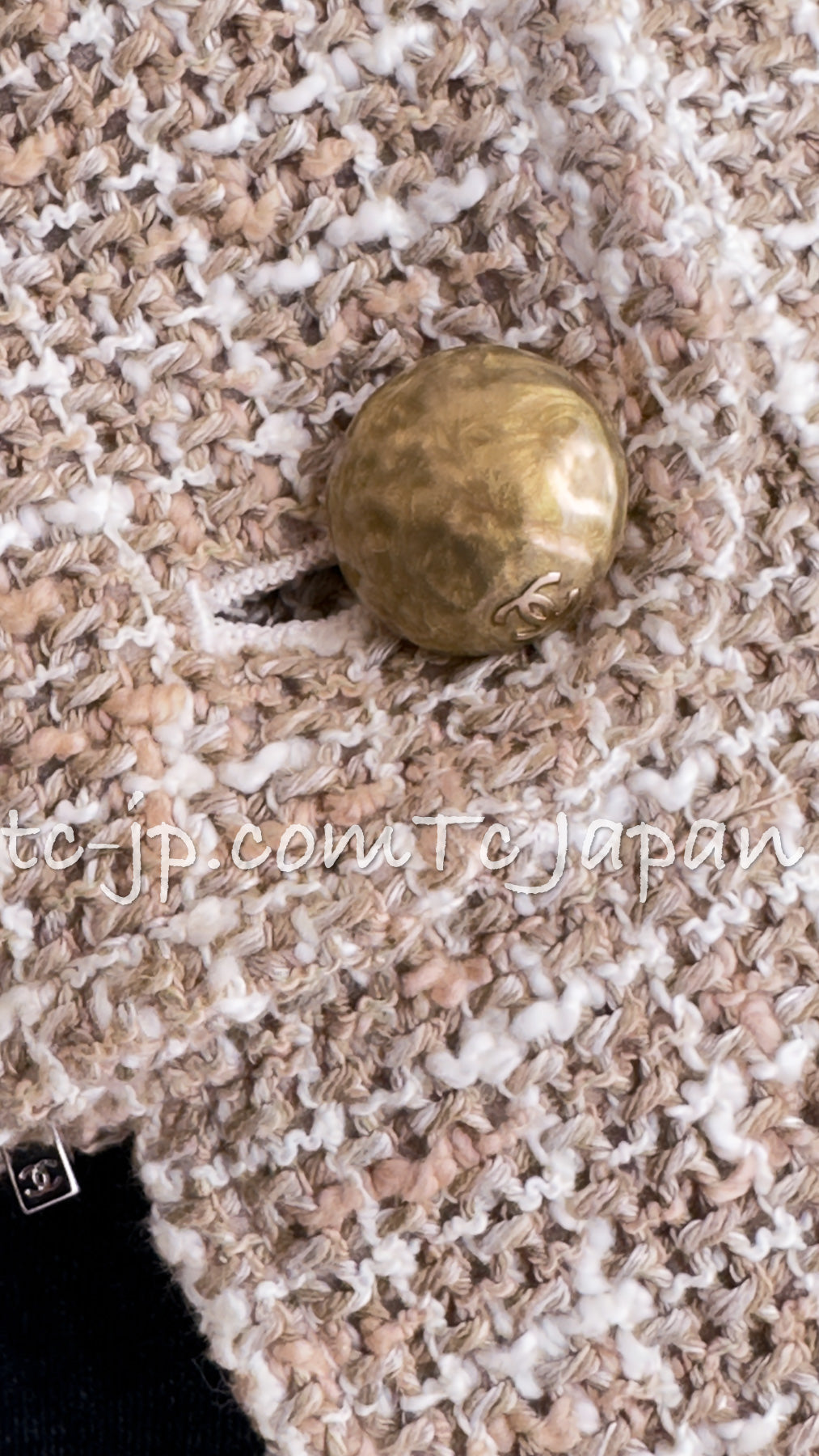 CHANEL 15S Beige Ecru Ivory Cotton Tweed Jacket Skirt Suit 34 36 38 シャネル ベージュ アイボリー コットン ツイード ジャケット スカート スーツ 即発