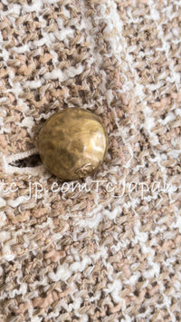 CHANEL 15S Beige Ecru Ivory Cotton Tweed Jacket Skirt Suit 34 36 38 シャネル ベージュ アイボリー コットン ツイード ジャケット スカート スーツ 即発