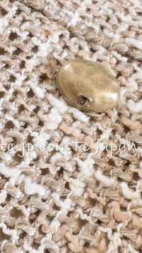 CHANEL 15S Beige Ecru Ivory Cotton Tweed Jacket Skirt Suit 34 36 38 シャネル ベージュ アイボリー コットン ツイード ジャケット スカート スーツ 即発