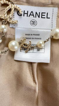CHANEL 15S Beige Ecru Ivory Cotton Tweed Jacket Skirt Suit 34 36 38 シャネル ベージュ アイボリー コットン ツイード ジャケット スカート スーツ 即発