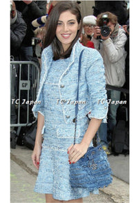 CHANEL 15S Beige Ecru Ivory Cotton Tweed Jacket Skirt Suit 34 36 38 シャネル ベージュ アイボリー コットン ツイード ジャケット スカート スーツ 即発