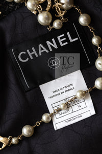 CHANEL 05A Charcoal Gray Brown Rabbit Real Fur Wool Tweed Jacket 34 シャネル チャコール グレー ブラウン ラビット ラパン リアル ファー ウール ツイード ジャケット 即発