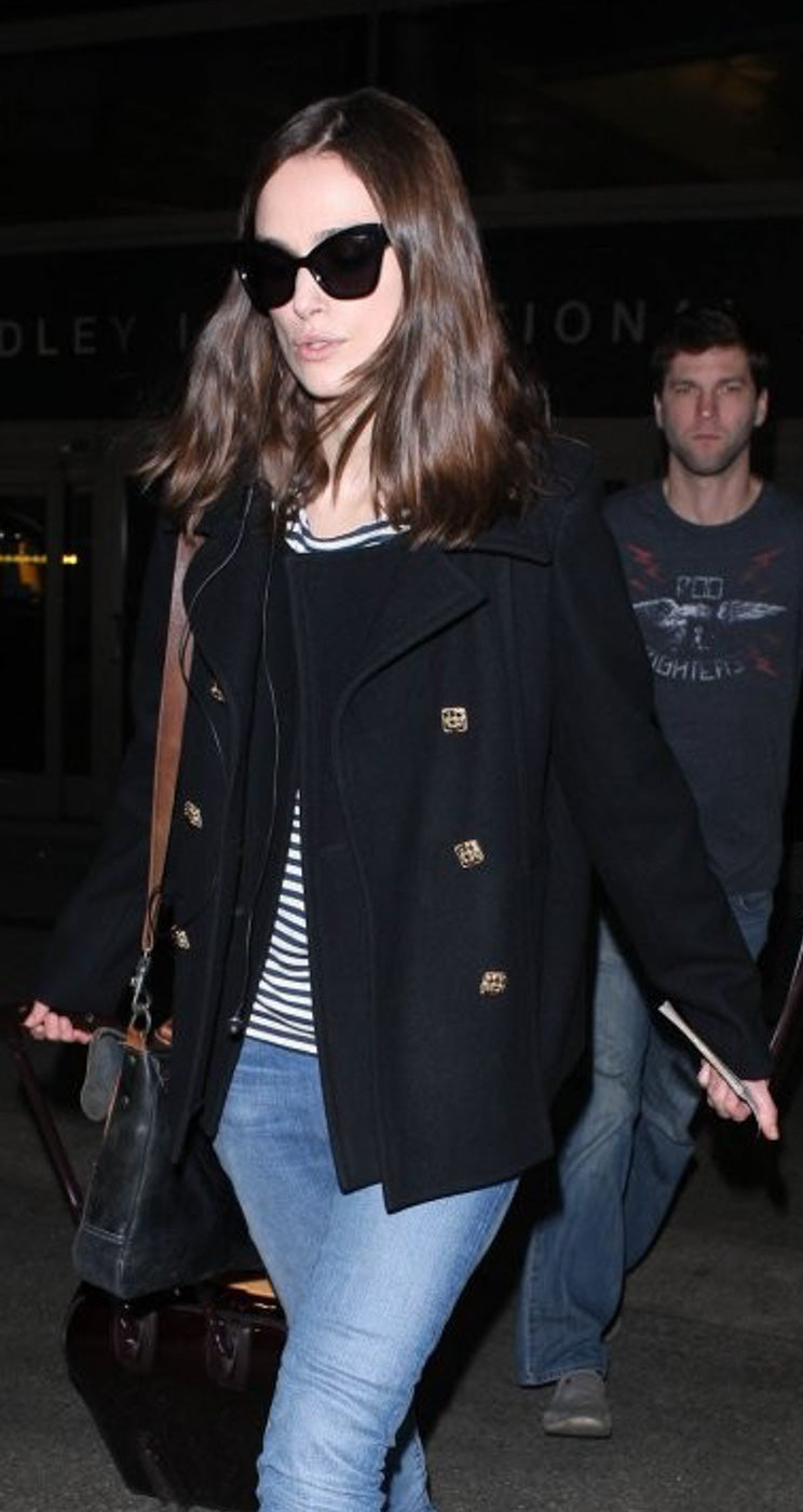 CHANEL 11PF Black Wool Gripoix Buttons Double Jacket Coat 36 シャネル ブラック ウール グリポア 宝石 ボタン ジャケット コート 即発