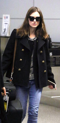 CHANEL 11PF Black Wool Gripoix Buttons Double Jacket Coat 36 シャネル ブラック ウール グリポア 宝石 ボタン ジャケット コート 即発