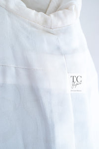 CHANEL 15S White Floral Pattern Short Sleeve Zipper Jacket 38 シャネル ホワイト フローラル 花柄 カメリア ジッパー ジャケット 即発