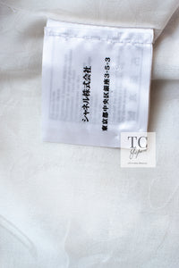 CHANEL 15S White Floral Pattern Short Sleeve Zipper Jacket 38 シャネル ホワイト フローラル 花柄 カメリア ジッパー ジャケット 即発