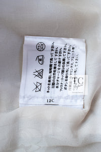 CHANEL 15S White Floral Pattern Short Sleeve Zipper Jacket 38 シャネル ホワイト フローラル 花柄 カメリア ジッパー ジャケット 即発