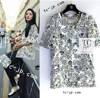CHANEL 15S White Floral Pattern Short Sleeve Zipper Jacket 38 シャネル ホワイト フローラル 花柄 カメリア ジッパー ジャケット 即発