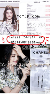 CHANEL 15S White Floral Pattern Short Sleeve Zipper Jacket 38 シャネル ホワイト フローラル 花柄 カメリア ジッパー ジャケット 即発