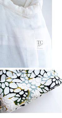 CHANEL 15S White Floral Pattern Short Sleeve Zipper Jacket 38 シャネル ホワイト フローラル 花柄 カメリア ジッパー ジャケット 即発