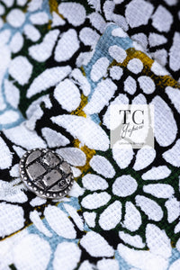 CHANEL 15S White Floral Pattern Short Sleeve Zipper Jacket 38 シャネル ホワイト フローラル 花柄 カメリア ジッパー ジャケット 即発