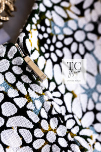 CHANEL 15S White Floral Pattern Short Sleeve Zipper Jacket 38 シャネル ホワイト フローラル 花柄 カメリア ジッパー ジャケット 即発