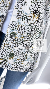 CHANEL 15S White Floral Pattern Short Sleeve Zipper Jacket 38 シャネル ホワイト フローラル 花柄 カメリア ジッパー ジャケット 即発
