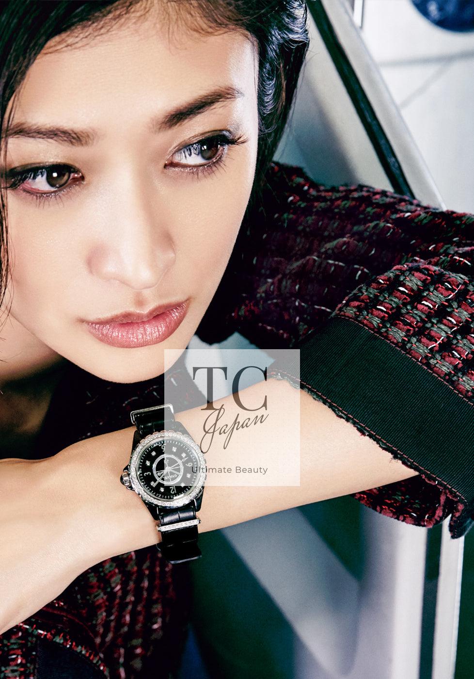 シャネル ジャケット CHANEL ワイン レッド ボルドー トリム ウール 