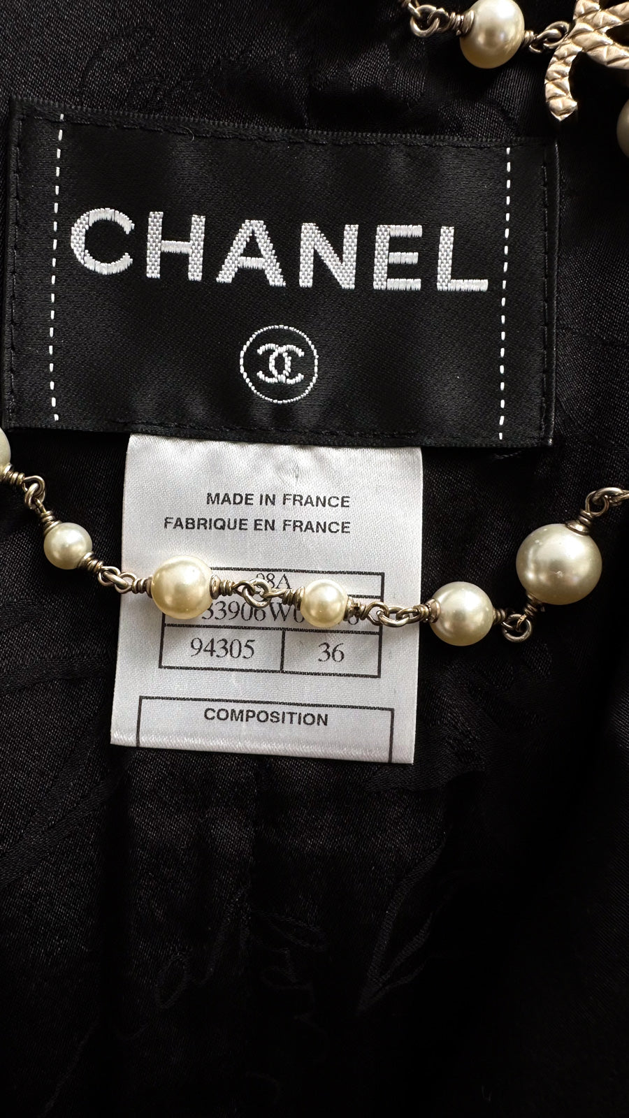 CHANEL 08PF Black Wool Lion Button Blazer Jacket 36 シャネル ブラック・ウール・ライオンボタン・ジャケット