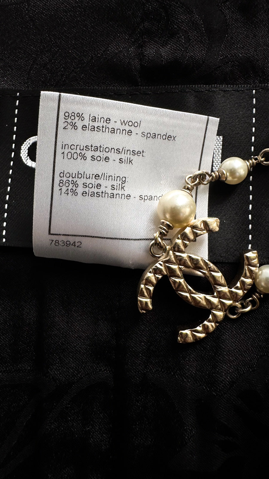 CHANEL 08PF Black Wool Lion Button Blazer Jacket 36 シャネル ブラック・ウール・ライオンボタン・ジャケット