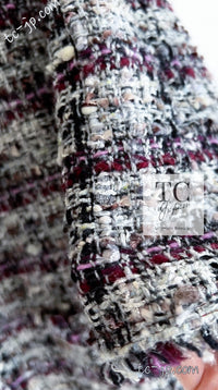 CHANEL 05A Gray Purple Tweed Jacket Skirt Suit 40 シャネル グレー パープル ツイード ジャケット スカート スーツ 即発