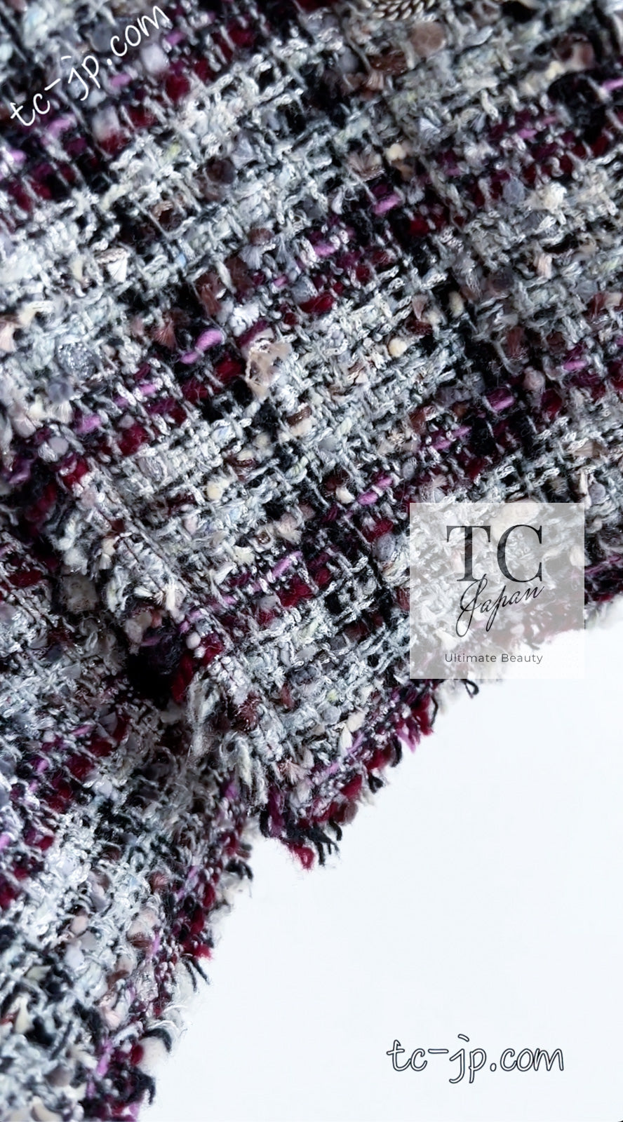CHANEL 05A Gray Purple Tweed Jacket Skirt Suit 40 シャネル グレー パープル ツイード ジャケット スカート スーツ 即発
