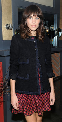 CHANEL 13A Little Black Jacket Navy Braid Trim Wool Silk Tweed 36 38 40 シャネル リトル ブラック ジャケット ネイビー ブレイド トリム ウール シルク ツイード 女優 チェ・ジュウ 即発