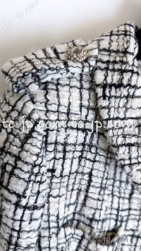 CHANEL 06C White Black Cotton Jacket Coat Lindsay Lohan 38 シャネル ホワイト ブラック コットン ジャケット コート 即発